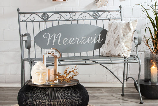 Maritime bench Meerzeit made of metal by Gilde - Eye-catcher - Sea Nordic