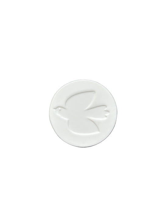 Glaubensfreude Taube Porzellan Münze Freiheit Taube Glaube Positiv Zukunft von räder design Neuheit 2026 im Stoffsäckchen 5x5x0,3cm