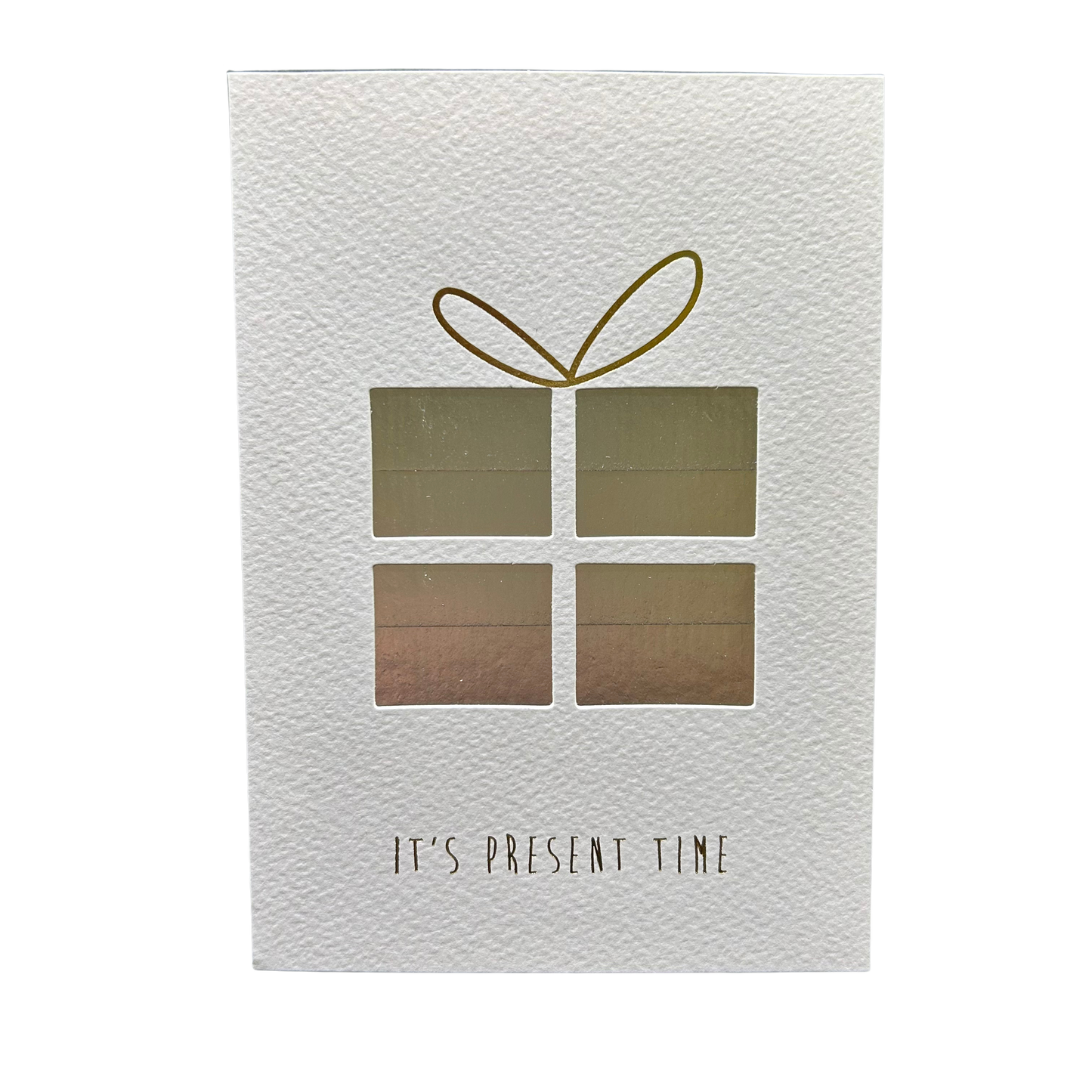 Weihnachtskarte It‘s present time von räder design