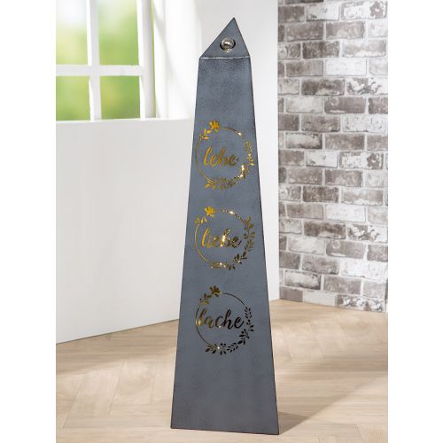 Dekoobjekt Aufsteller Lebe, Liebe, Lache aus Metall von Gilde - Hingucker Ständer Deko Geschenk