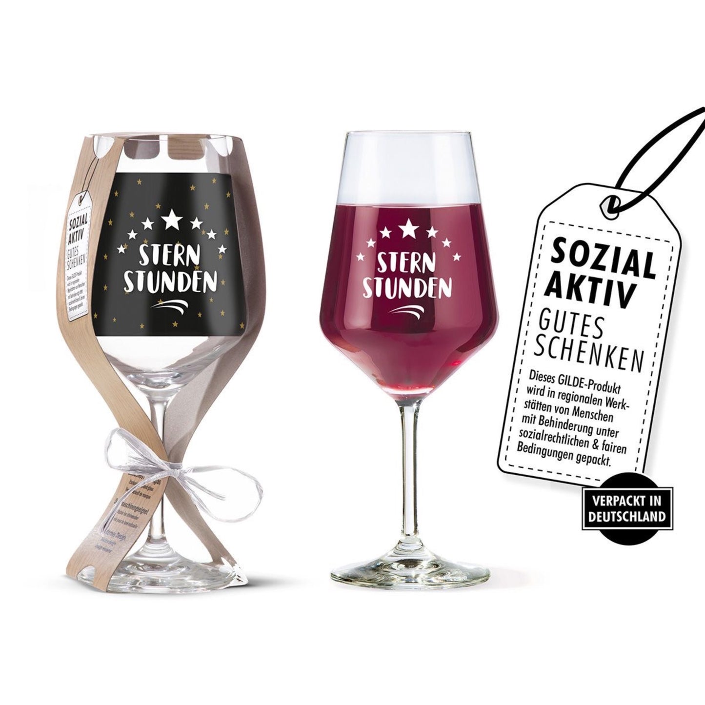 Weinglas Sterne Sternstunden von Gilde - Wein Geschenkidee Geschenk