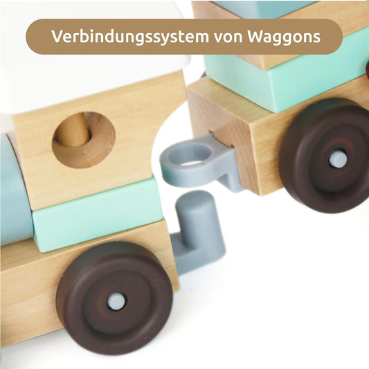 Holzzug 2-In-1 von UMU liebevolles Holzspielzeug Holzlok