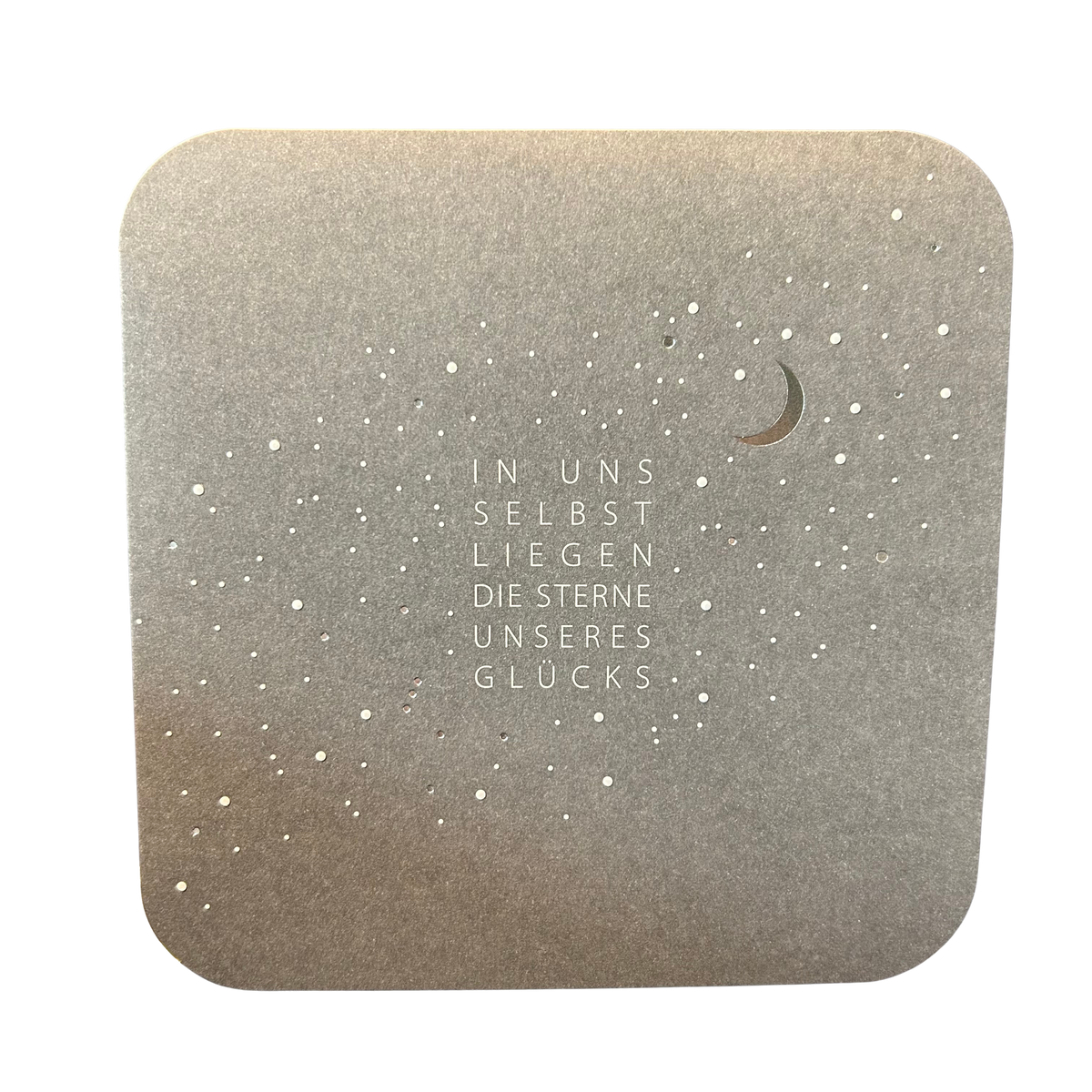 Karte „In uns selbst liegen die Sterne unseres Glücks“ mit Umschlag von räder design