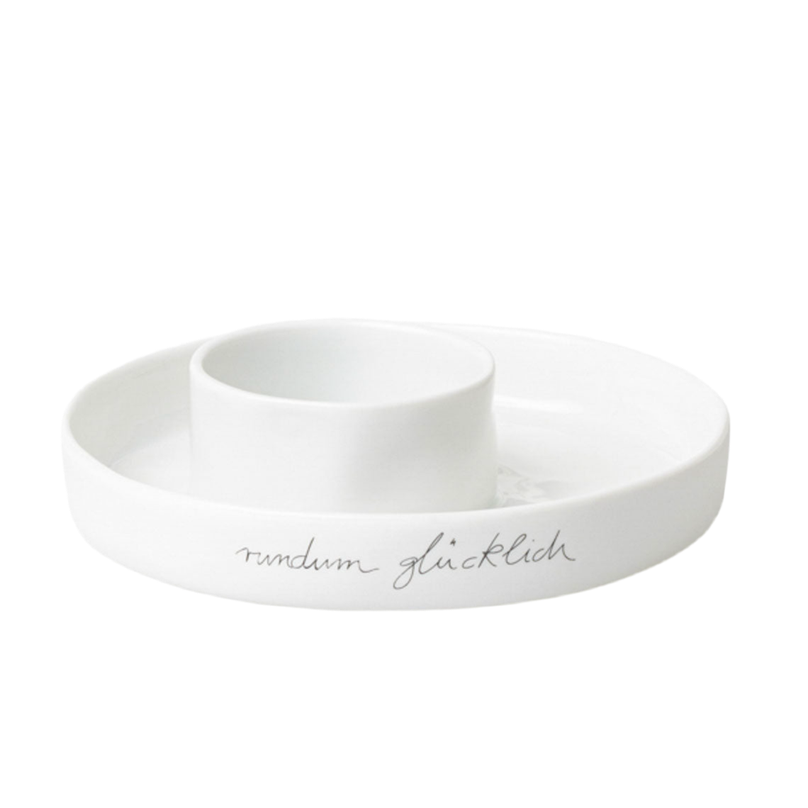 Schale (klein) aus Porzellan " Rundum glücklich " von räder design