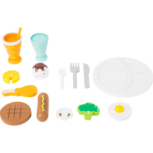 Spiel-Set aus Holz "Mittagspause" von small foot - Essen Eis Holzspielzeug