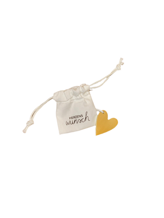 Kleiner Glücksbringer im Baumwollsäckchen Lieblingsmensch/Herzenswunsch/Schutzengel/Glücksbringer von räder design