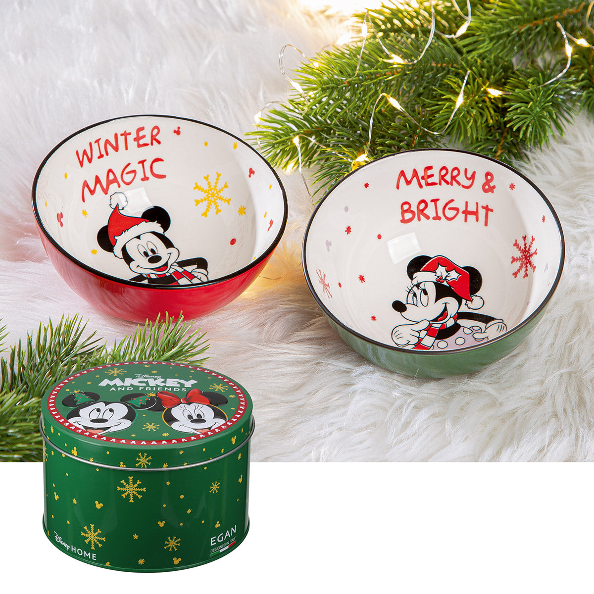 Disney Schalen 2er Set Mickey & Minnie „Winter Magic“ von Gilde