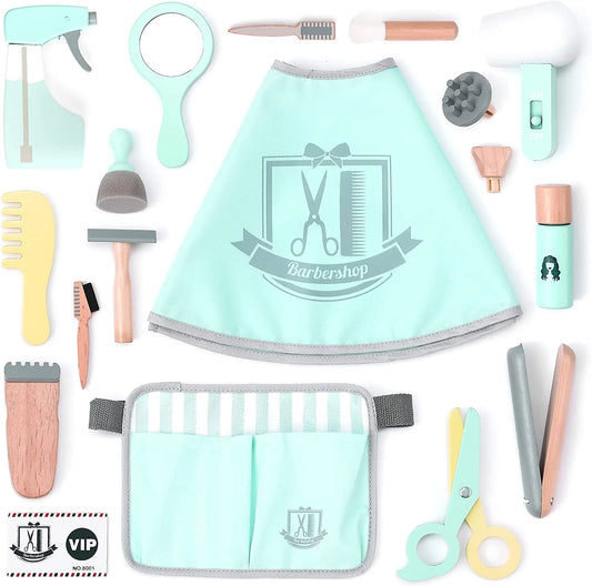 Holz Friseur Spielset für Kinder von UMU Holzspielzeug Rollenspiel