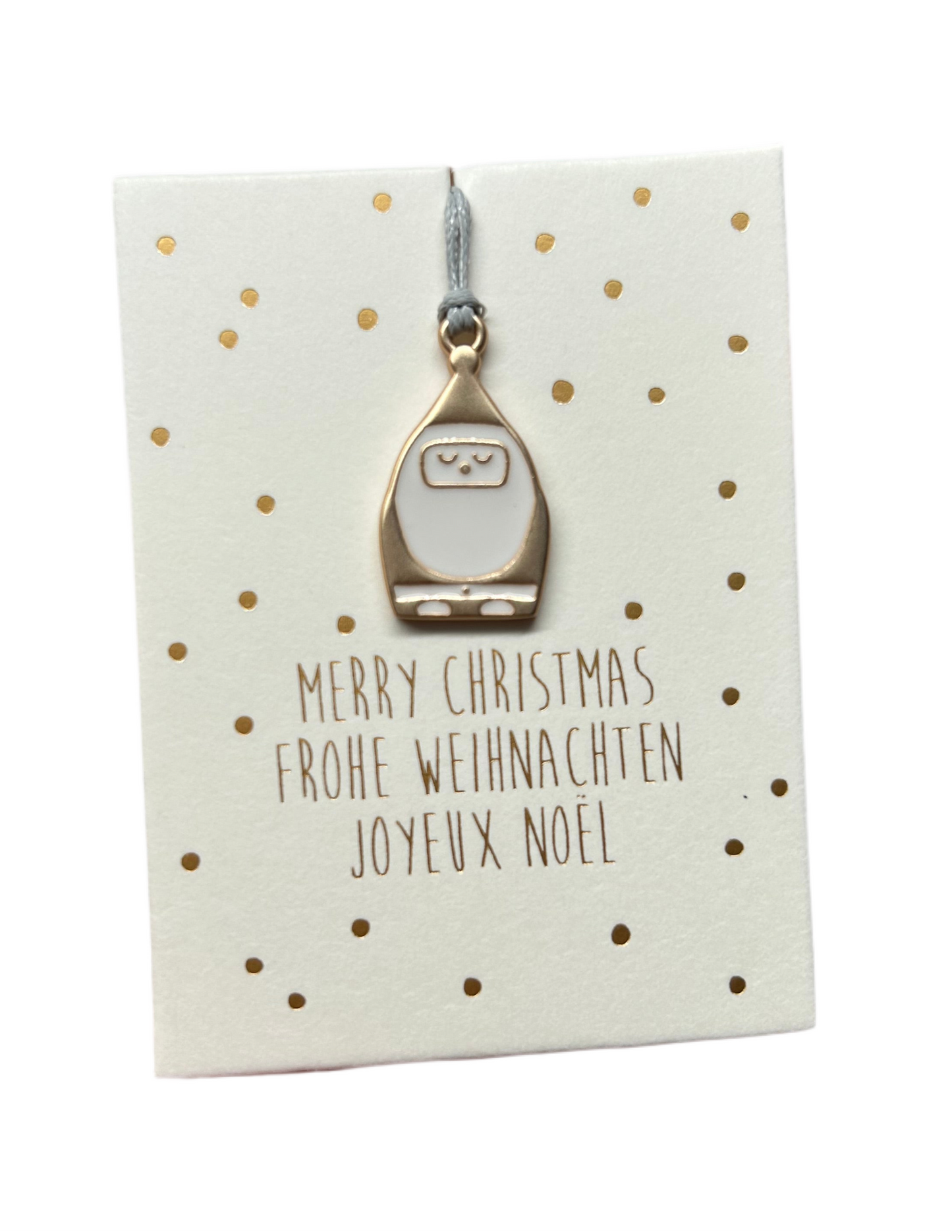 Mini-Ornament "Weihnachtsmann" mit Grußkarte von räder design - Weihnachten Geschenkidee