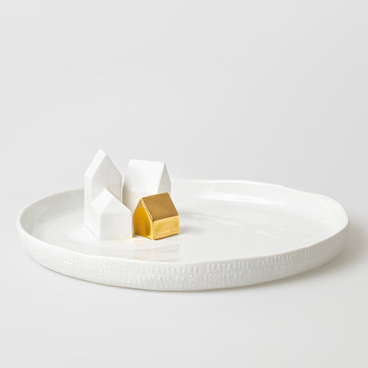 Dekoteller Winterlandschaft aus Porzellan "Häuser" von räder design - Weihnachten Weihnachtsdekoration