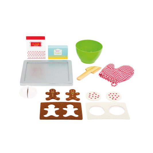 Backset aus Holz mit Keksen aus Filz zum Ausstechen von small foot