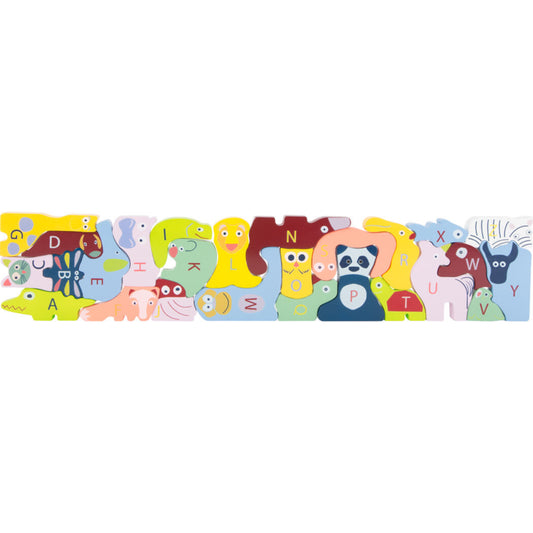 Alphabet Holz-Puzzle mit Tierfiguren von small foot - lernen ABC