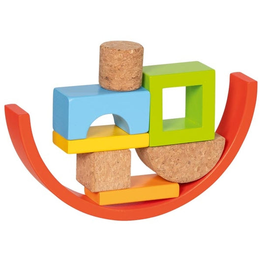 Bausteinkasten Kunterbunt von goki Holzspielzeug Holzsteine für Kinder