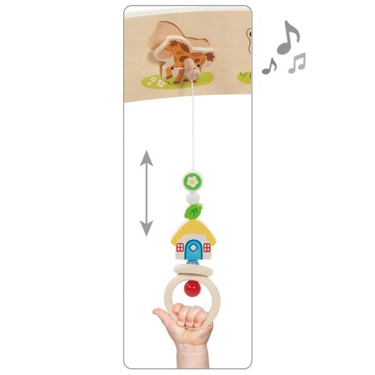 Spielbogen Tierstimmen Bauernhof, Greif- und Spieltrainer von goki Baby