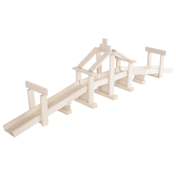 Bausteine II, goki nature 200 Holzbausteine - Naturholz für Kinder Bauen Steine