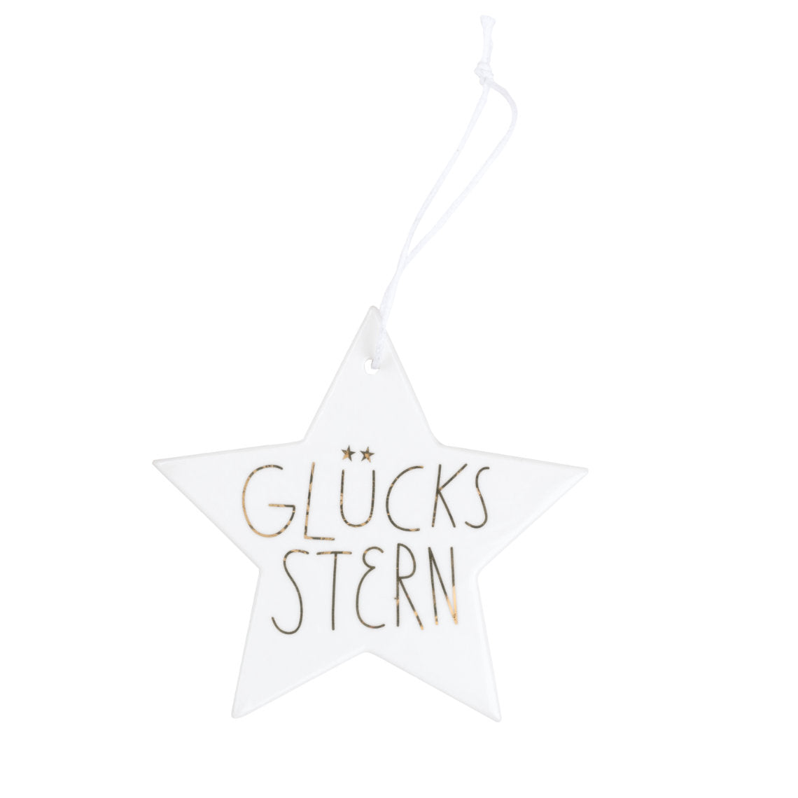 Dekoanhänger Stern aus Porzellan "Glücksstern" von räder design - Weihnachten Weihnachtsdekoration