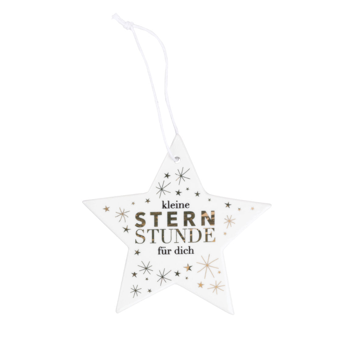 Dekoanhänger Stern aus Porzellan "Kleine Sternstunde für dich" von räder design - Weihnachten Weihnachtsdekoration