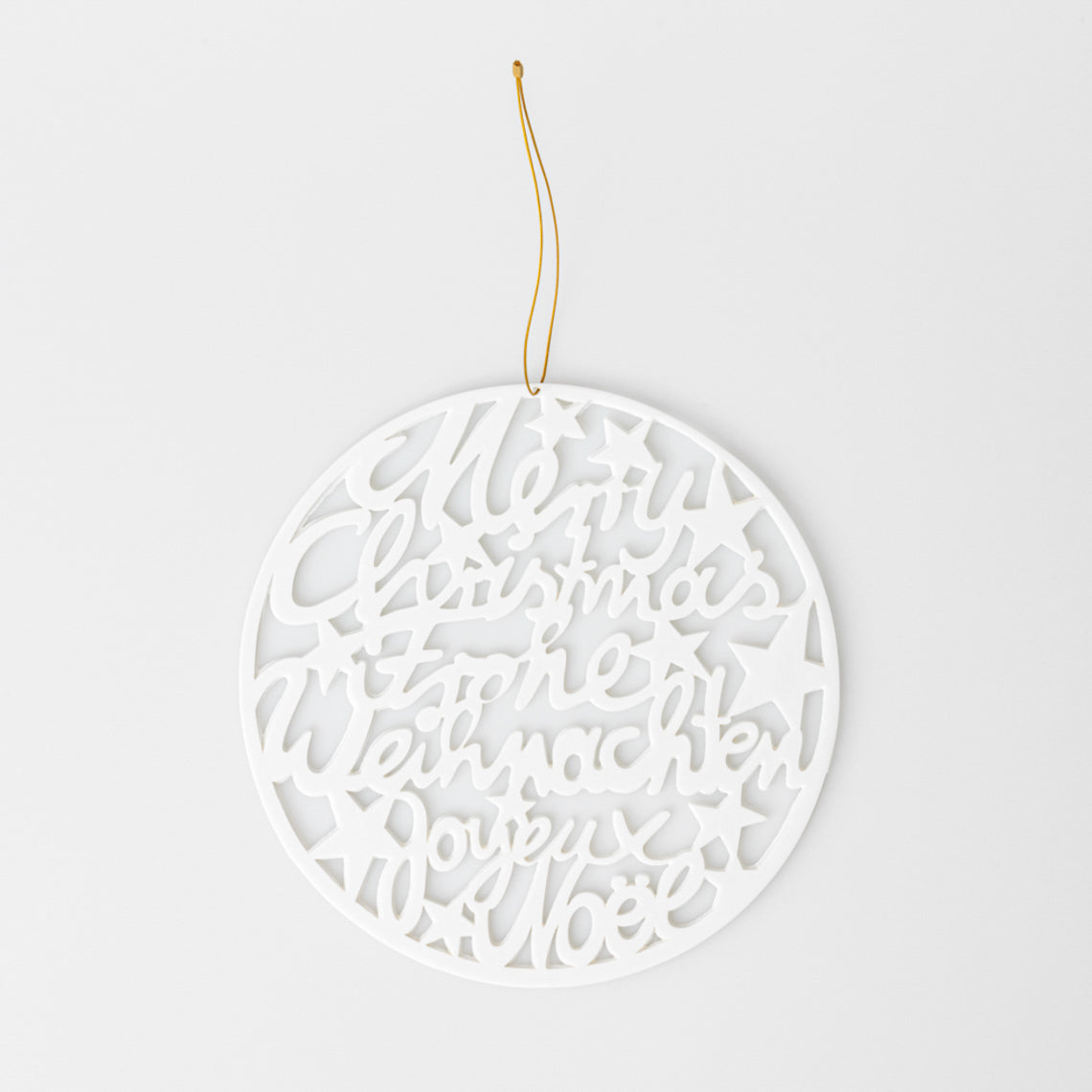 Dekoaufhänger aus Porzellan rund Ø20cm "Frohe Weihnachten" von räder design - Weihnachten Weihnachtsdekoration