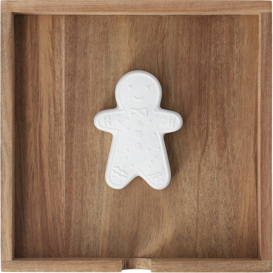 Serviettenhalter Lebkuchenmännchen Winterzeit von räder design Maße: 18,2x18,2x3cm