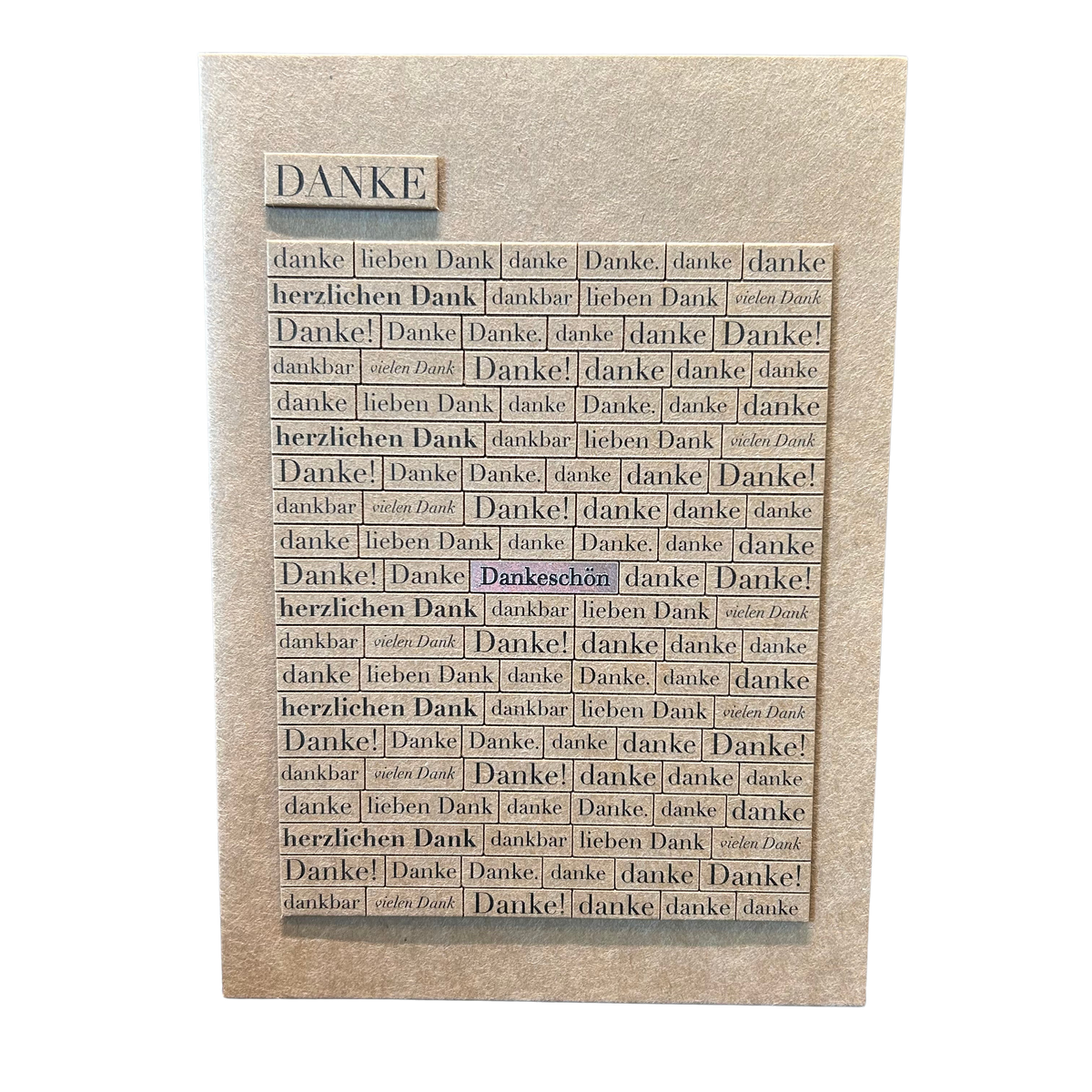 Karte „Danke“ mit Umschlag von räder design