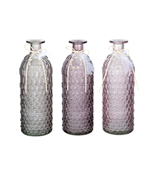 Flaschenvase "Perla" aus Glas in verschiedenen Farben von Gilde - Weihnachtsdekoration