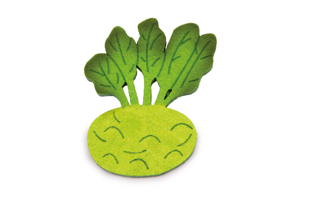 Kiste mit 12x Kohlrabi aus Filz für Kinderküchen/Kinderkaufläden von small foot