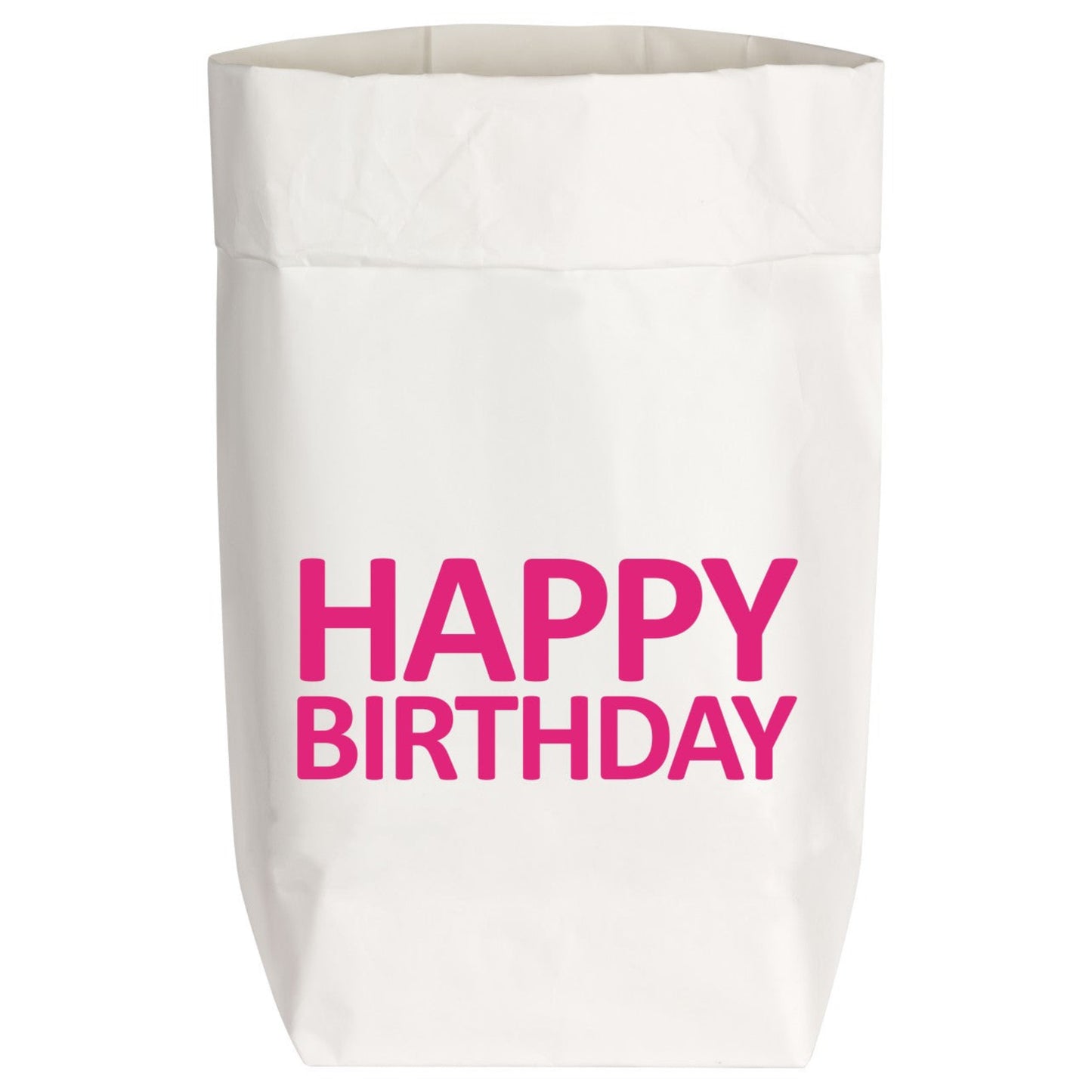 Geschenktüte weiss, HAPPY BIRTHDAY, neon pink von 17;30 Hamburg