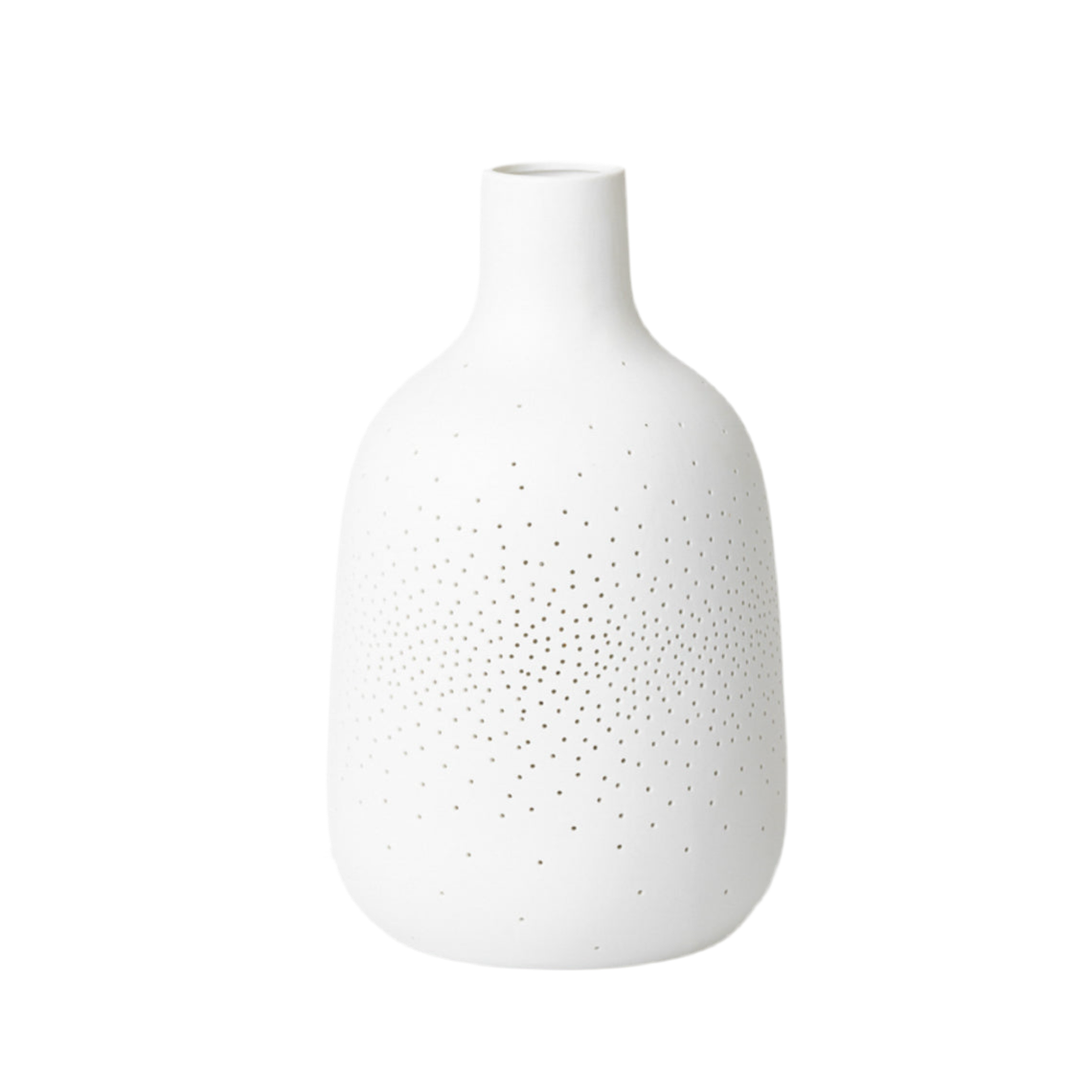 Lampe aus Porzellan mit Lochmuster von räder design Hingucker