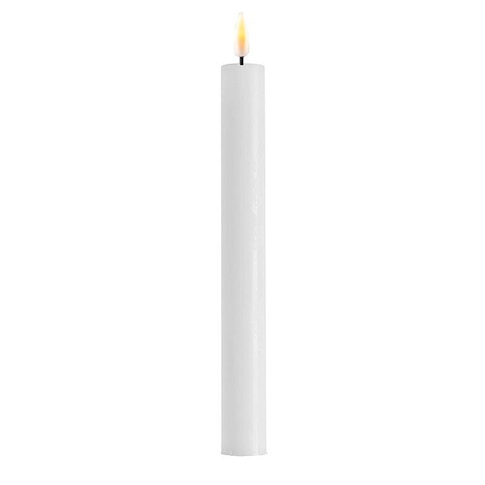 LED Stabkerzen 2 Stück 24 cm Weiß von Deluxe / Unique Homeart Candle / Kerzen
