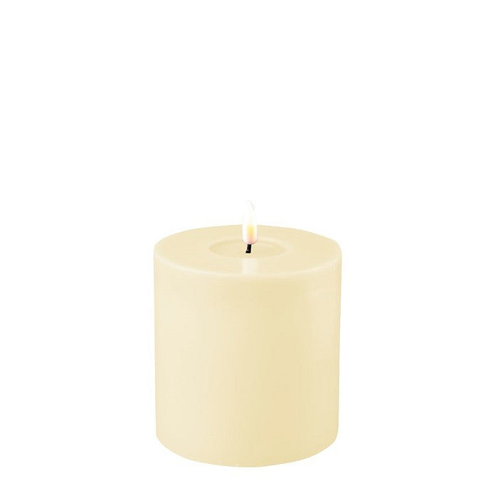 LED Stumpenkerze creme 10 cm von Deluxe Homeart - Kerzen/Candles