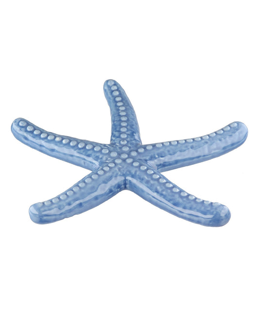 Dekoobjekt Seestern aus Porzellan blau von Gilde - maritime Dekoration