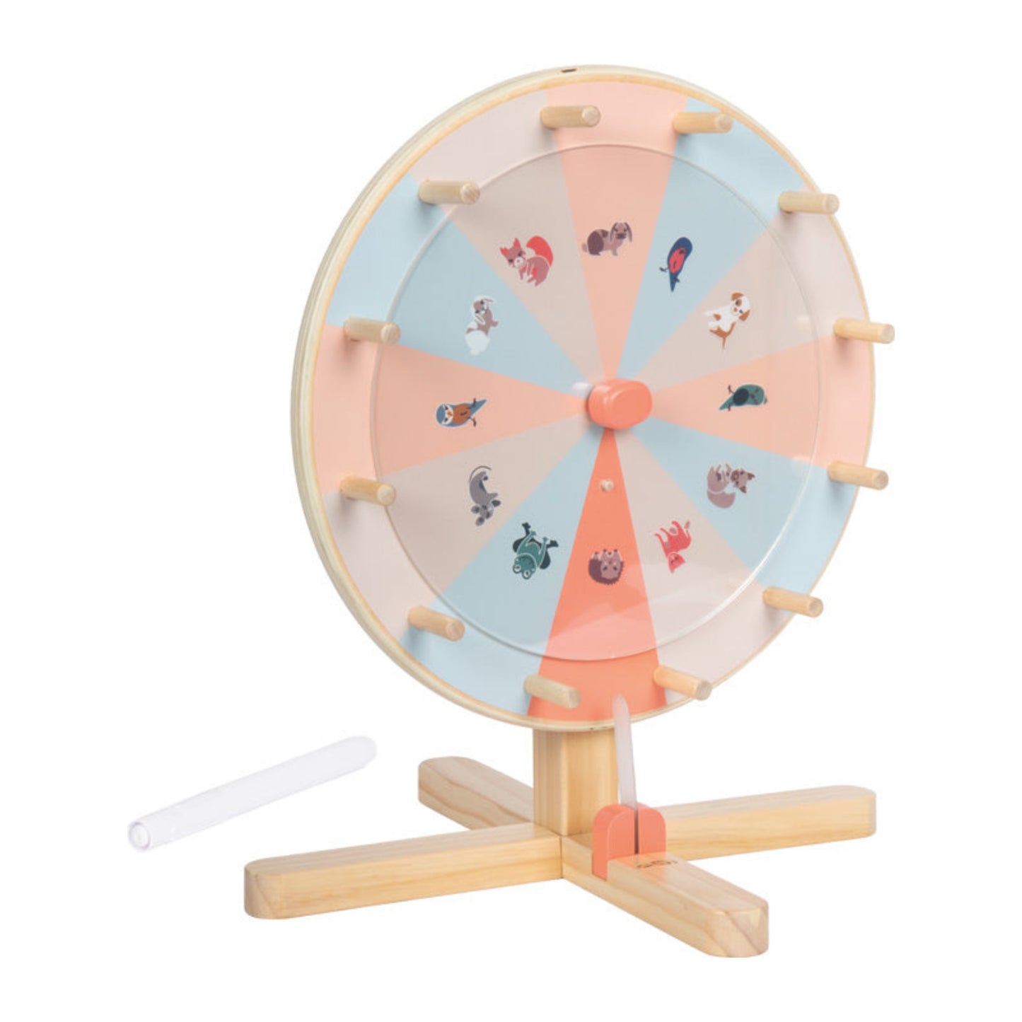 Glücksrad aus Holz zum beschreibbar von small foot - Spiele Kindergeburtstag