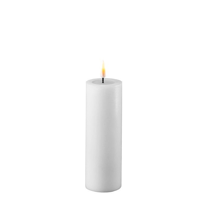 LED Stumpenkerze 15 cm weiß von Deluxe Homeart - Candle/Kerzen