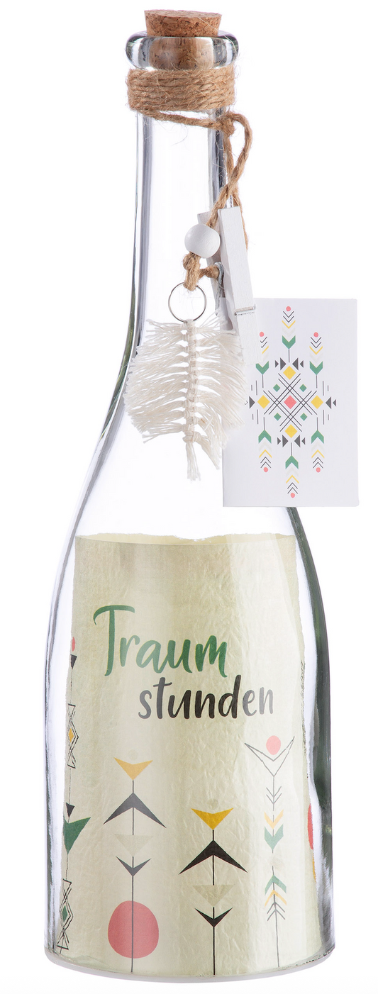 Flaschenpost Indio mit LED und Sprüchen von Gilde - Geschenk und Hingucker