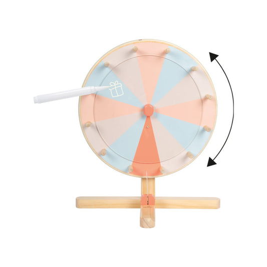 Glücksrad aus Holz zum beschreibbar von small foot - Spiele Kindergeburtstag
