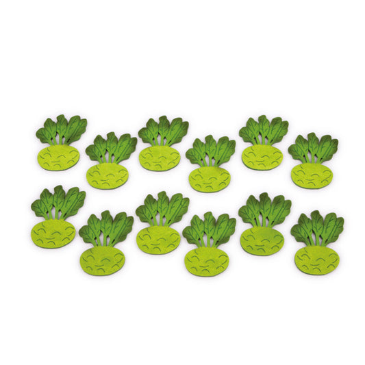 Kiste mit 12x Kohlrabi aus Filz für Kinderküchen/Kinderkaufläden von small foot