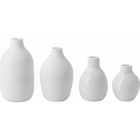 Mini-Faschenvasen 4er-Set weiß von räder design