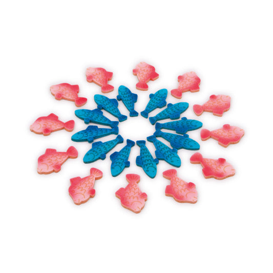 Kiste mit 24 Fischen aus Filz für Kinderküchen/Kinderkaufläden von small foot