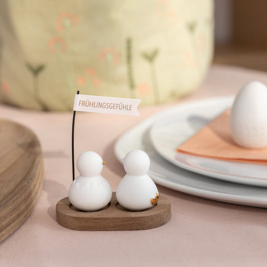 Ostergruß Frühlingsgefühle Frühlingsgruß Küken liebe Netter Frühjahrgruß Mitbringsel von räder design Holz & Porzellan 7x4,3x8cm