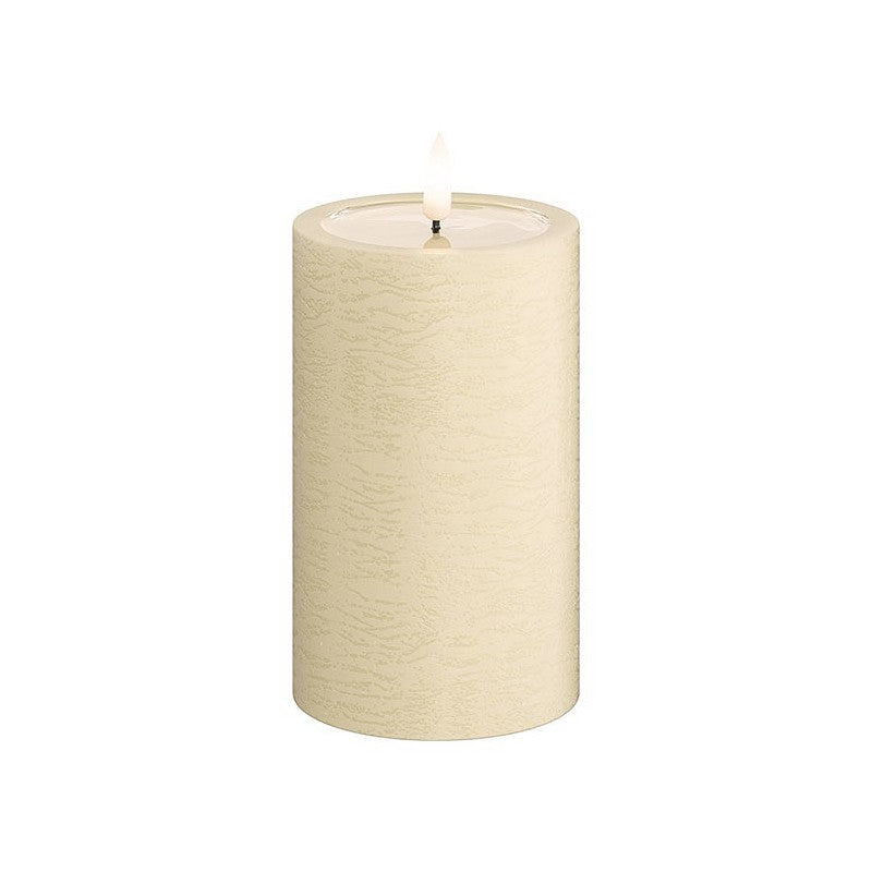 LED Stumpenkerze 12,5 cm creme von Deluxe / Unique Homeart Candle / Kerzen