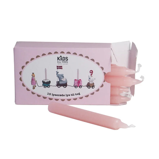 10 Stück Kerzen rosa, für Geburtstagszug von KIDS by FRIIS Danish Design
