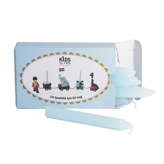 10 Stück Kerzen hellblau, für Geburtstagszug von KIDS by FRIIS Danish Design