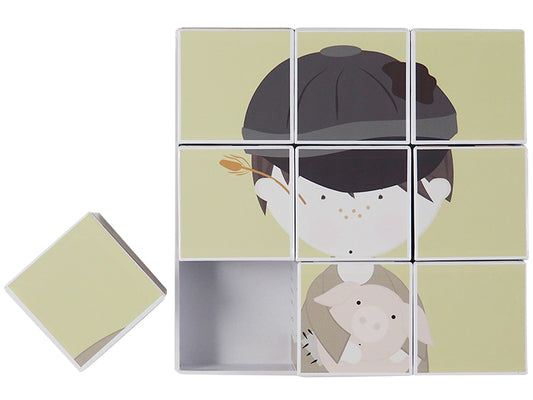 Würfelpuzzle mit 6 Märchenmotiven von KIDS by FRIIS (danish Design)