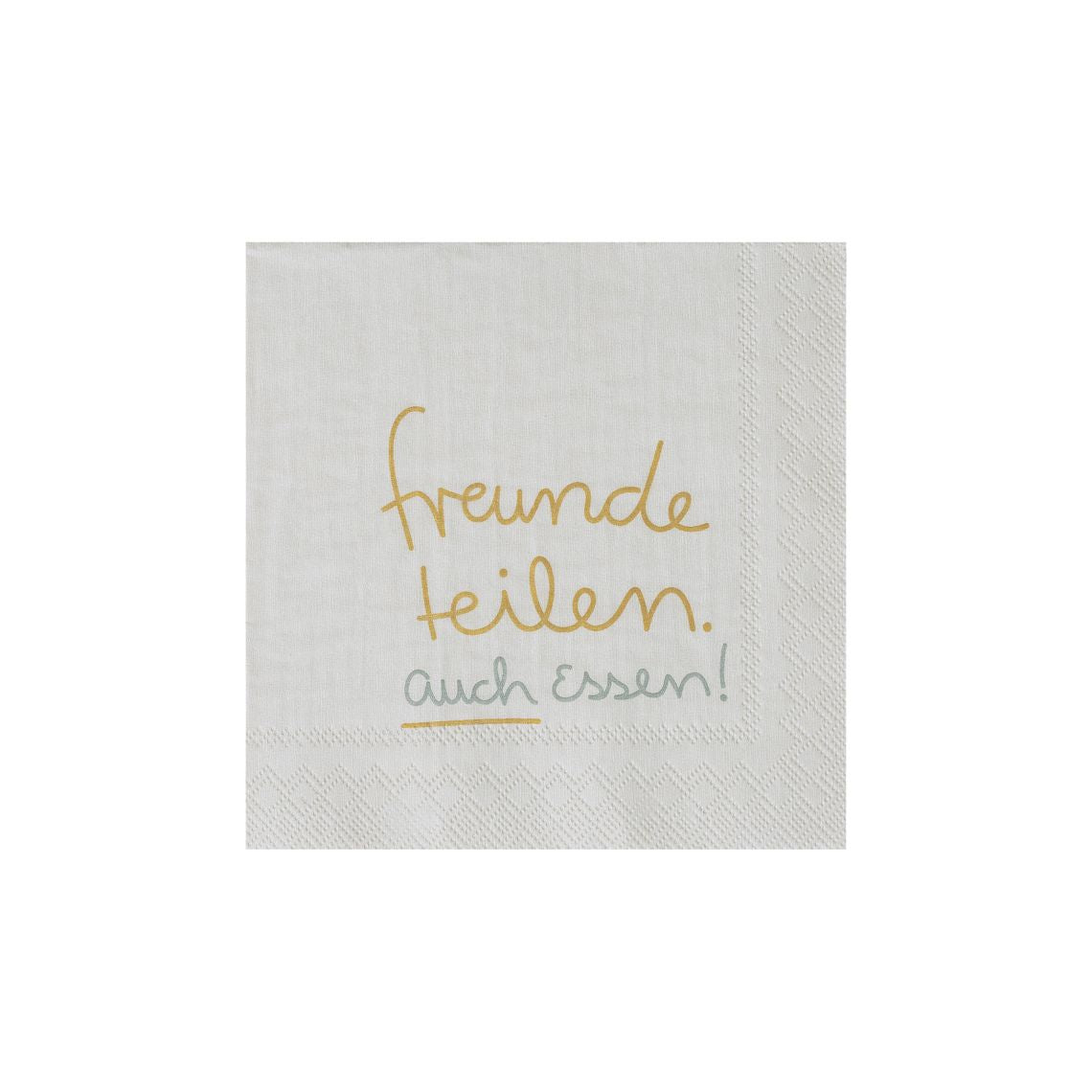 Cocktailservietten 25x25 cm "Freunde Teilen Auch Essen" von räder design