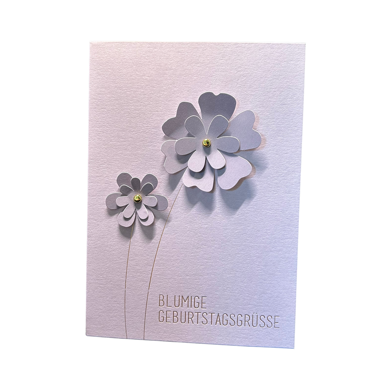 Geburtstagskarte „Blumige Geburtstagsgrüße“ mit Umschlag von räder design