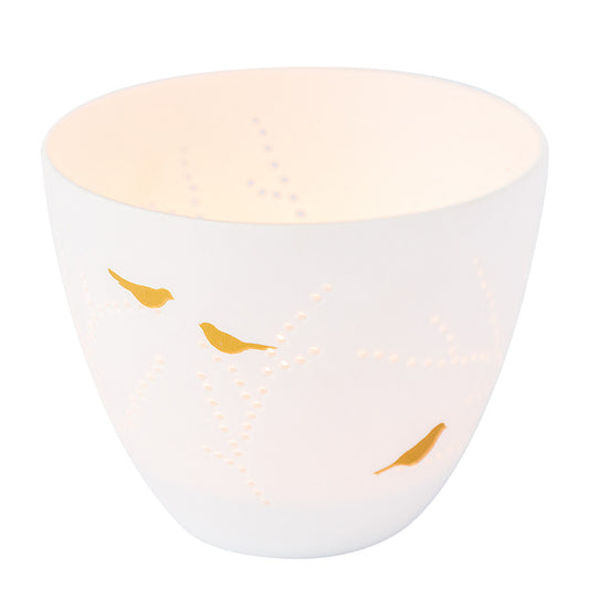 fine tealight holder small made of porcelain bird by räder design birds
