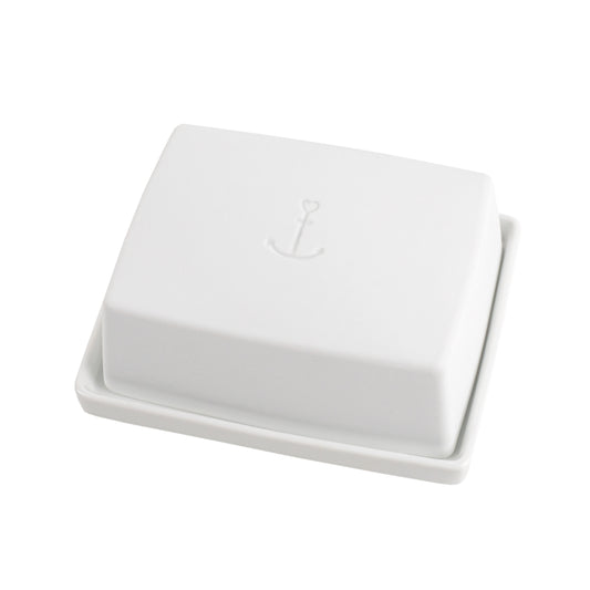 Butterdose klein halb aus Porzellan " Anker" von räder design Kutter
