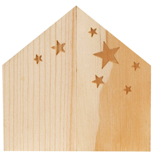 Mini-Krippe aus Holz mit Porzellanfiguren von räder design - Weihnachten Weihnachtsdekoration