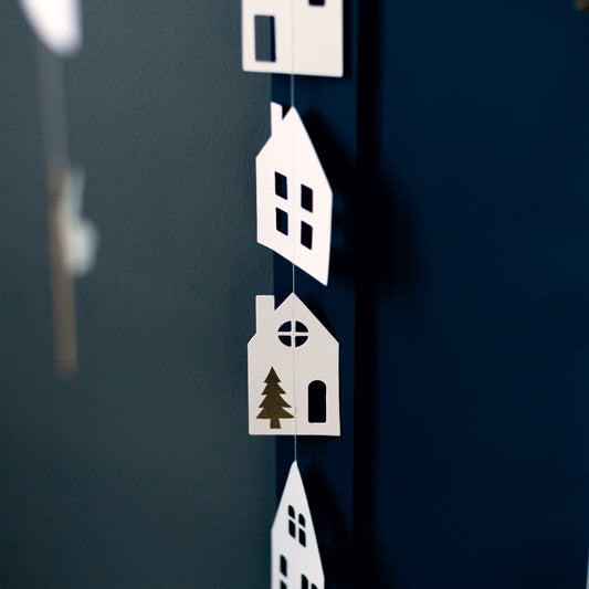 Girlande aus Papier 83,5cm "Winterstadt" von räder design - Weihnachten Weihnachtsdekoration