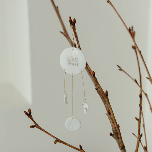 Small mobile made of porcelain "Lucky Catcher" by räder design - decoration for hanging - luck